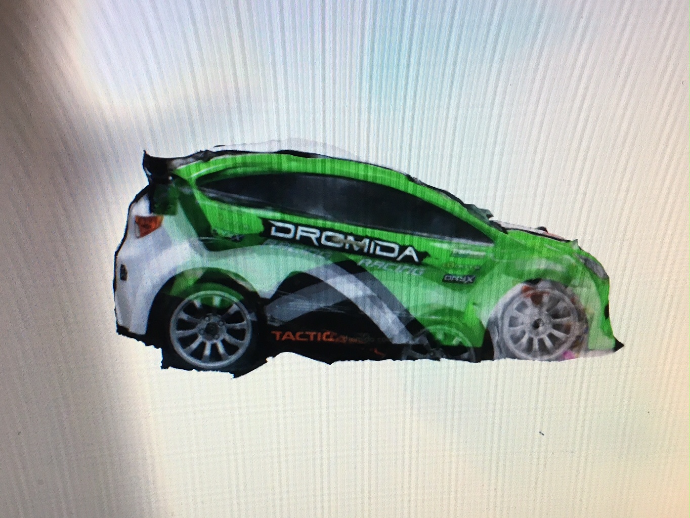 Race car 3D rendering
